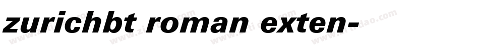 zurichbt roman exten字体转换